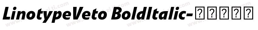 LinotypeVeto BoldItalic字体转换